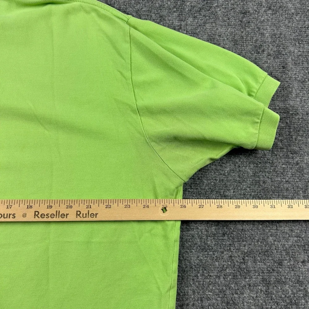 Polo Ralph Lauren Polo Shirt Mens XXL Lime Green Pique Cotton Pony Logo Casual